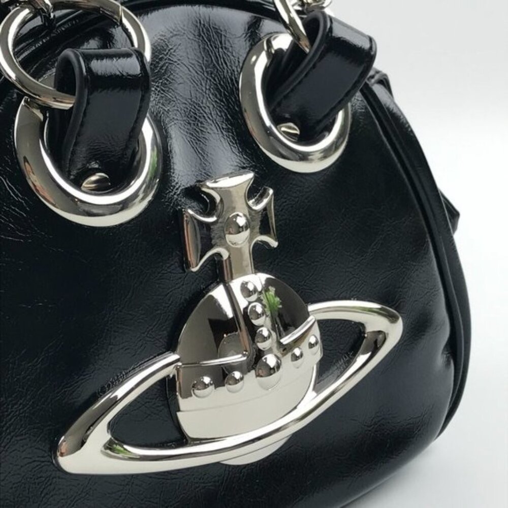 Leather Chain Shoulder Bag Vivienne Westwood - Picture 3 of 7